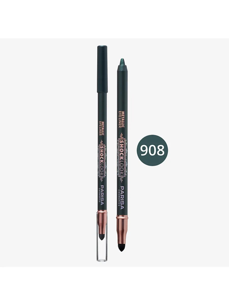 Parisa Карандаш для глаз Shock Look Metallic, тон №908, Emerald