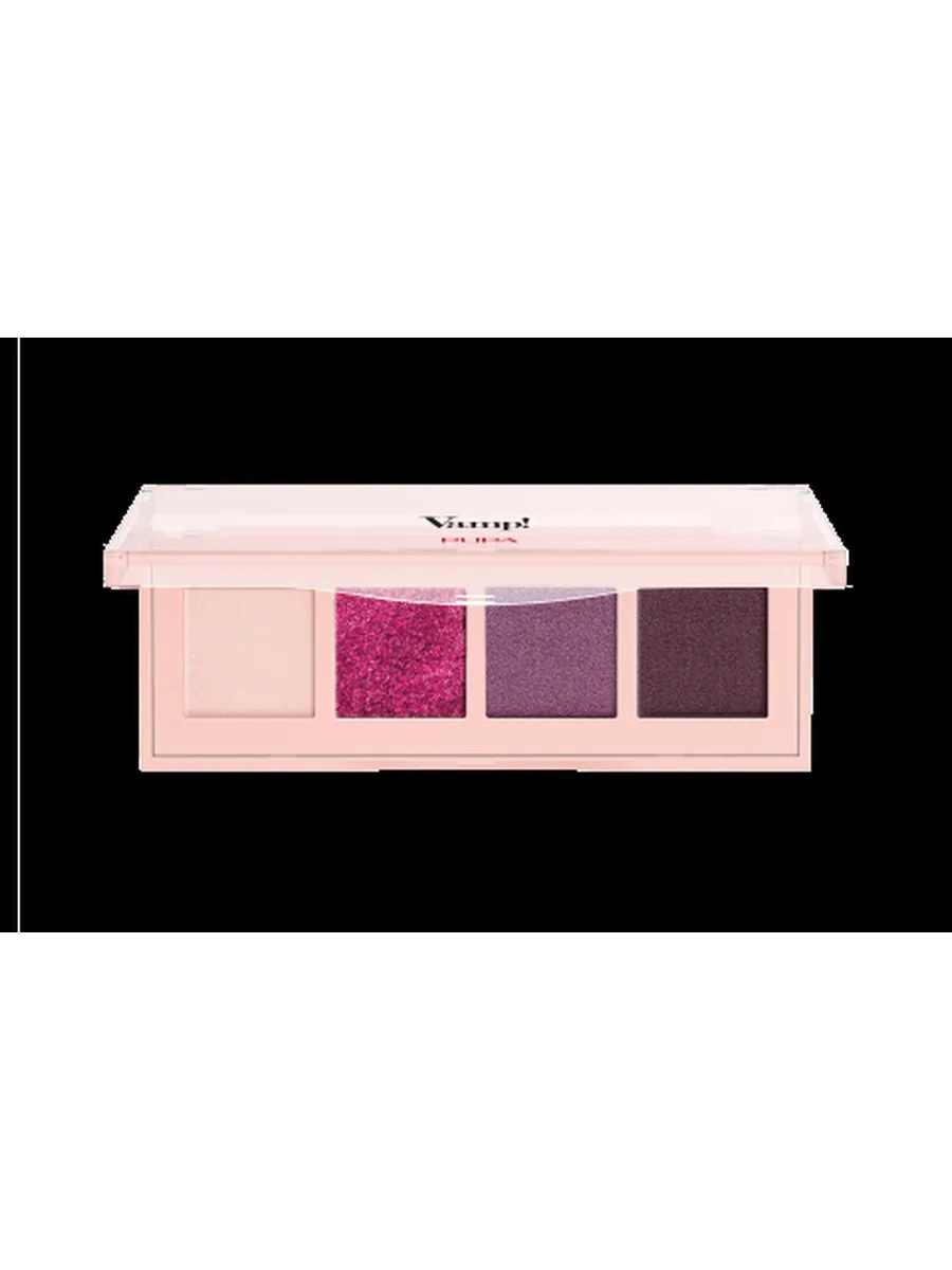 Pupa Палетка теней для век Vamp! 4 Eyeshadow Palette, 4 оттенка, тон №004, Яркая слива, 5,2 гр