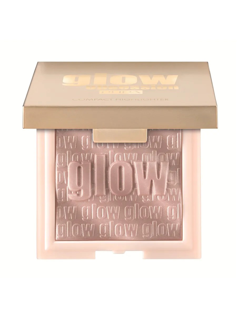 Pupa Хайлайтер для лица Glow Obsession, компактный, тон №002, Rose Gold, 6 гр