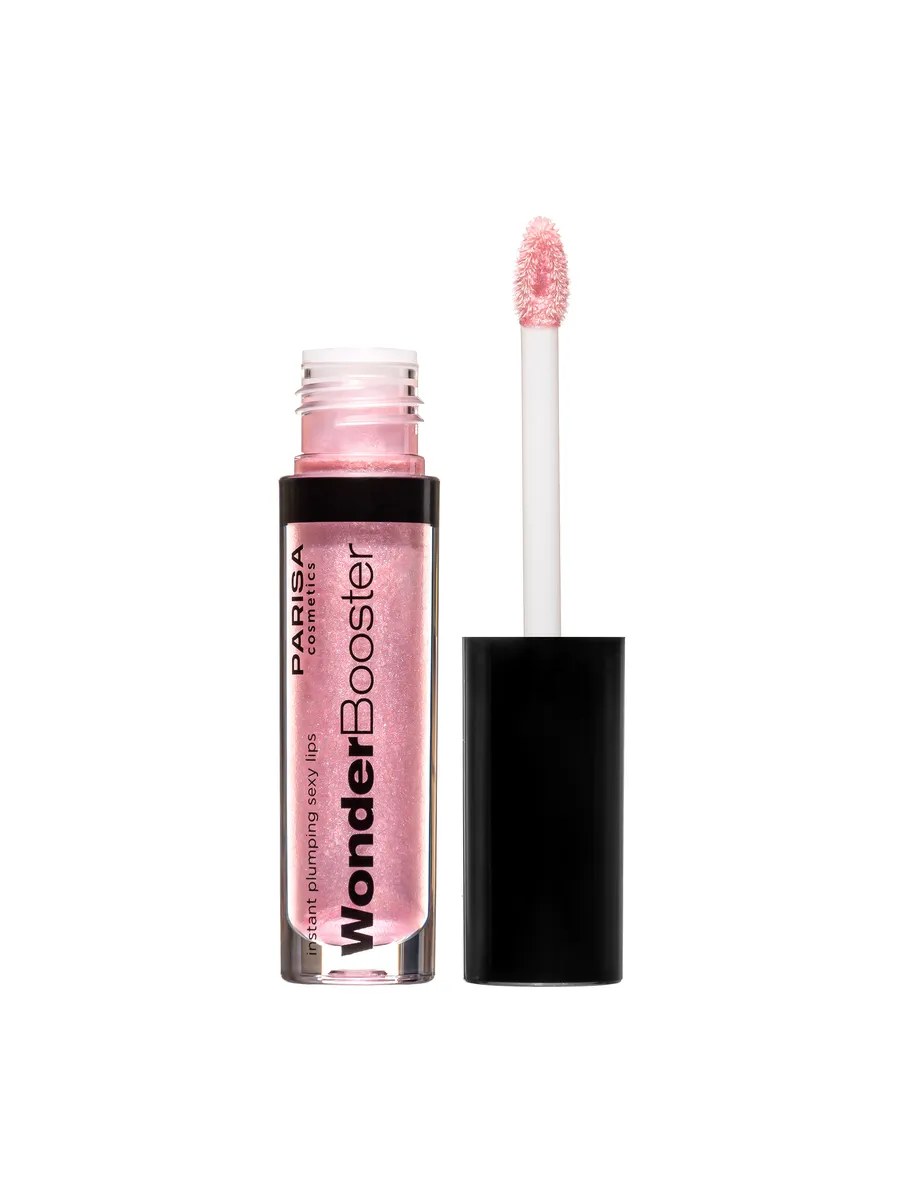 Parisa Блеск для губ WonderBooster, с эффектом увеличения, тон №1, Rose Diamond, 4 мл