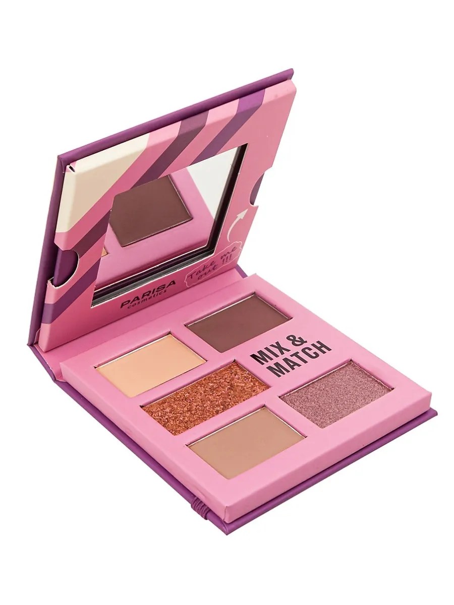 Parisa Набор теней для макияжа век Mix & Match, C-2305, 5 цветов, тон №2, Pink, 10 гр