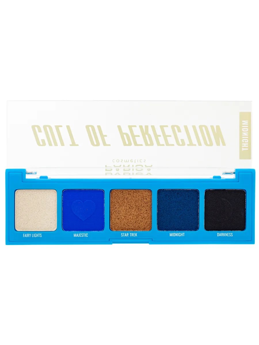 Parisa Набор теней для макияжа век Cult of Perfection, Е-605, 5 цветов, тон №8, Midnight, 12 гр