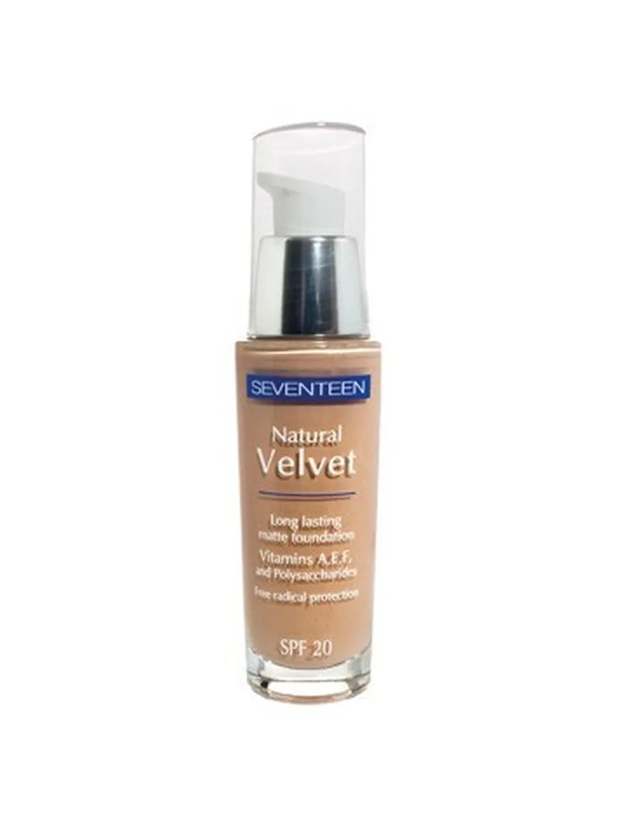 Seventeen Крем тональный Natural Velvet Longlasting Matte Foundation, длительного действия, тон №5, 35 мл
