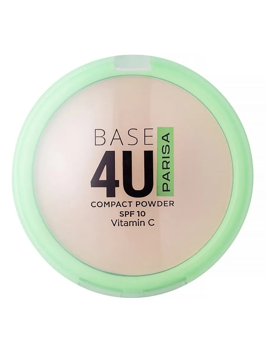 Parisa Пудра для лица Base 4U, РР-02, компактная, прессованная, тон №04, Натуральный, 7 гр
