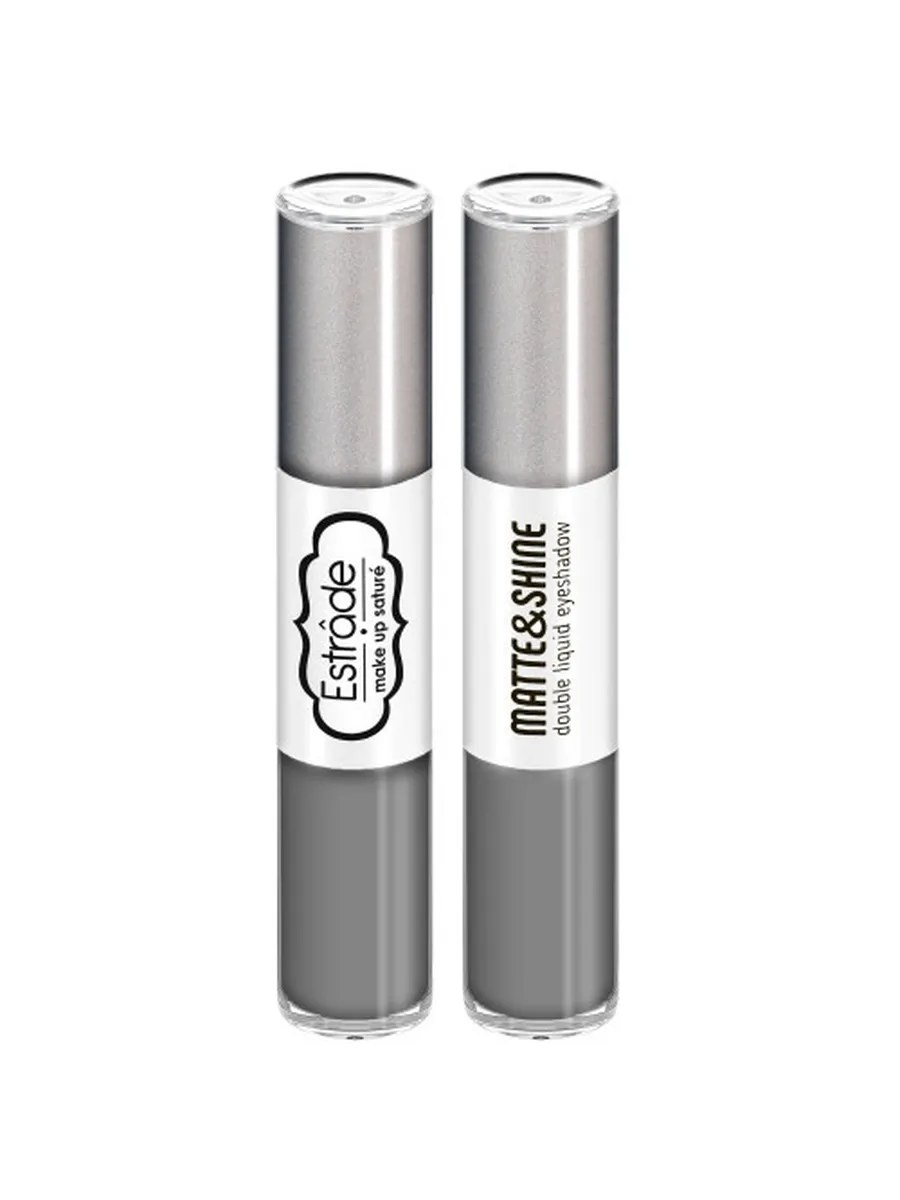 Estrade Тени для век Matte & Shine, жидкие, двусторонние, тон №73, Графит-серебро, 6 мл