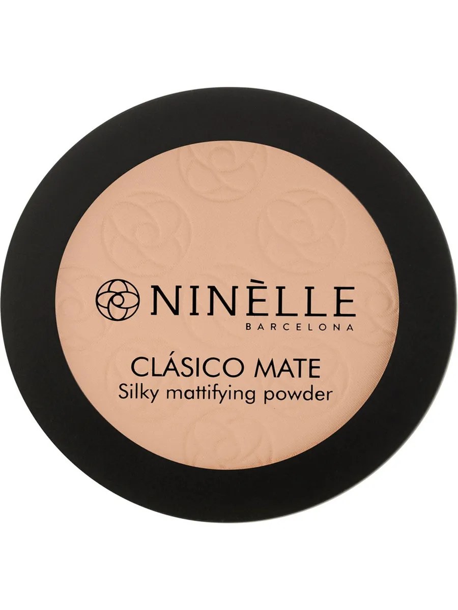 Ninelle Пудра для лица Clasico Mate, легкая, матовая, тон №204, Темный розово-бежевый