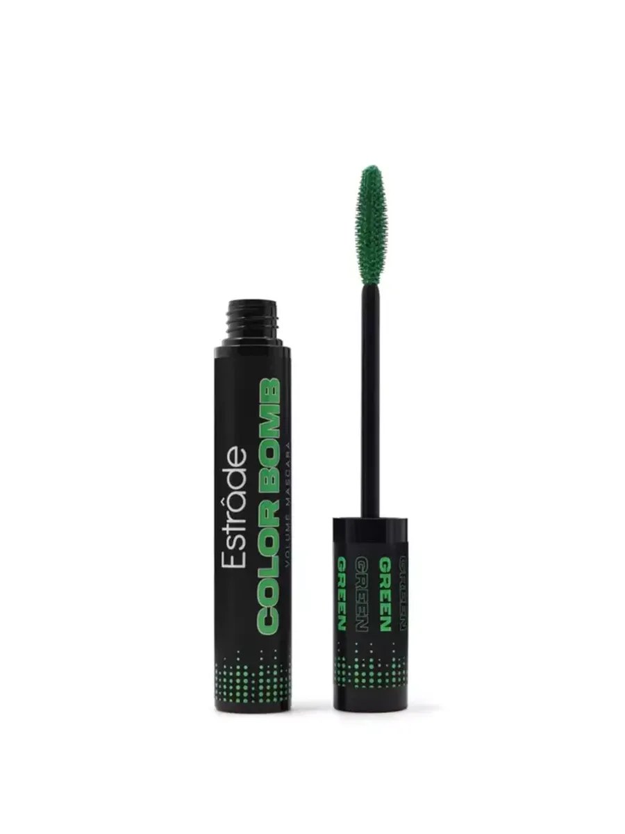 Estrade Тушь для ресниц Color Bоmb Volume, цветная, тон №34, Зеленый, 13 мл