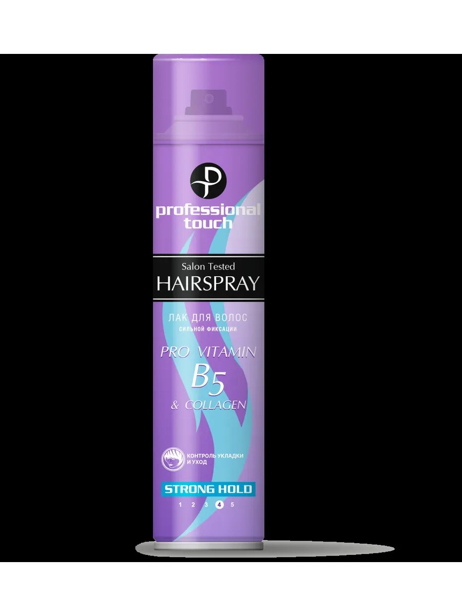 Professional Touch Лак для волос Pro Vitamin B5 & Collagen, сильная фиксация, 265 мл