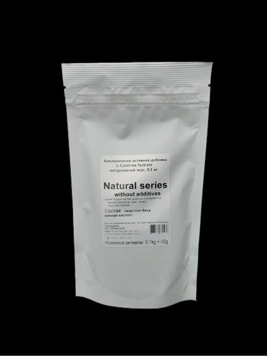 Natural Series Л-Карнитин Тартрат L-Carnitine Tartrate, с кислинкой вкус, 0,1 кг