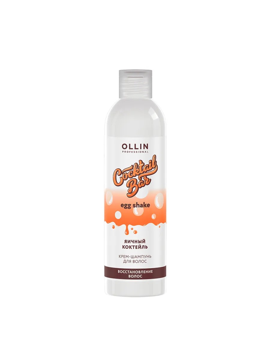 Ollin Cocktail Bar Крем-шампунь Яичный коктейль, для восстановления волос, 400 мл