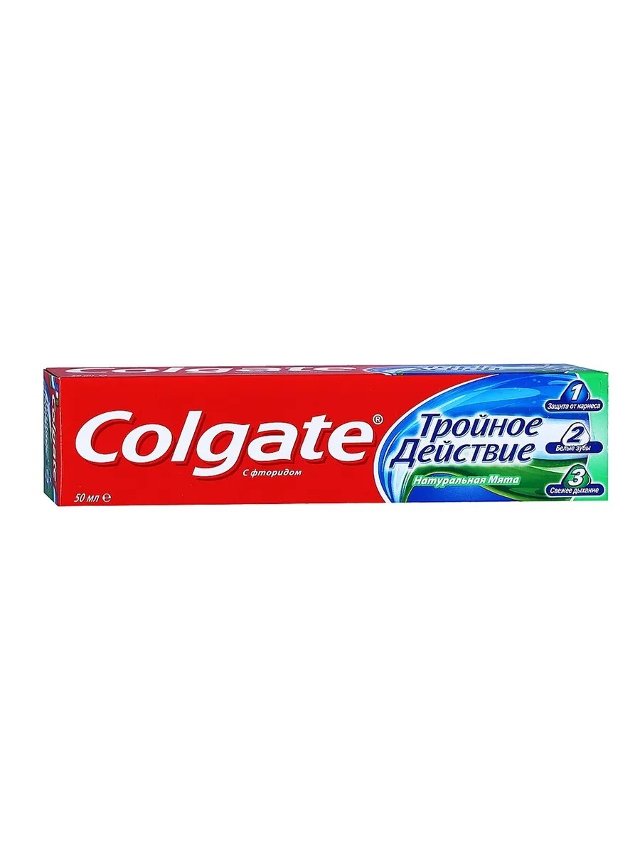 Colgate Паста зубная Тройное действие, натуральная мята, 50 мл