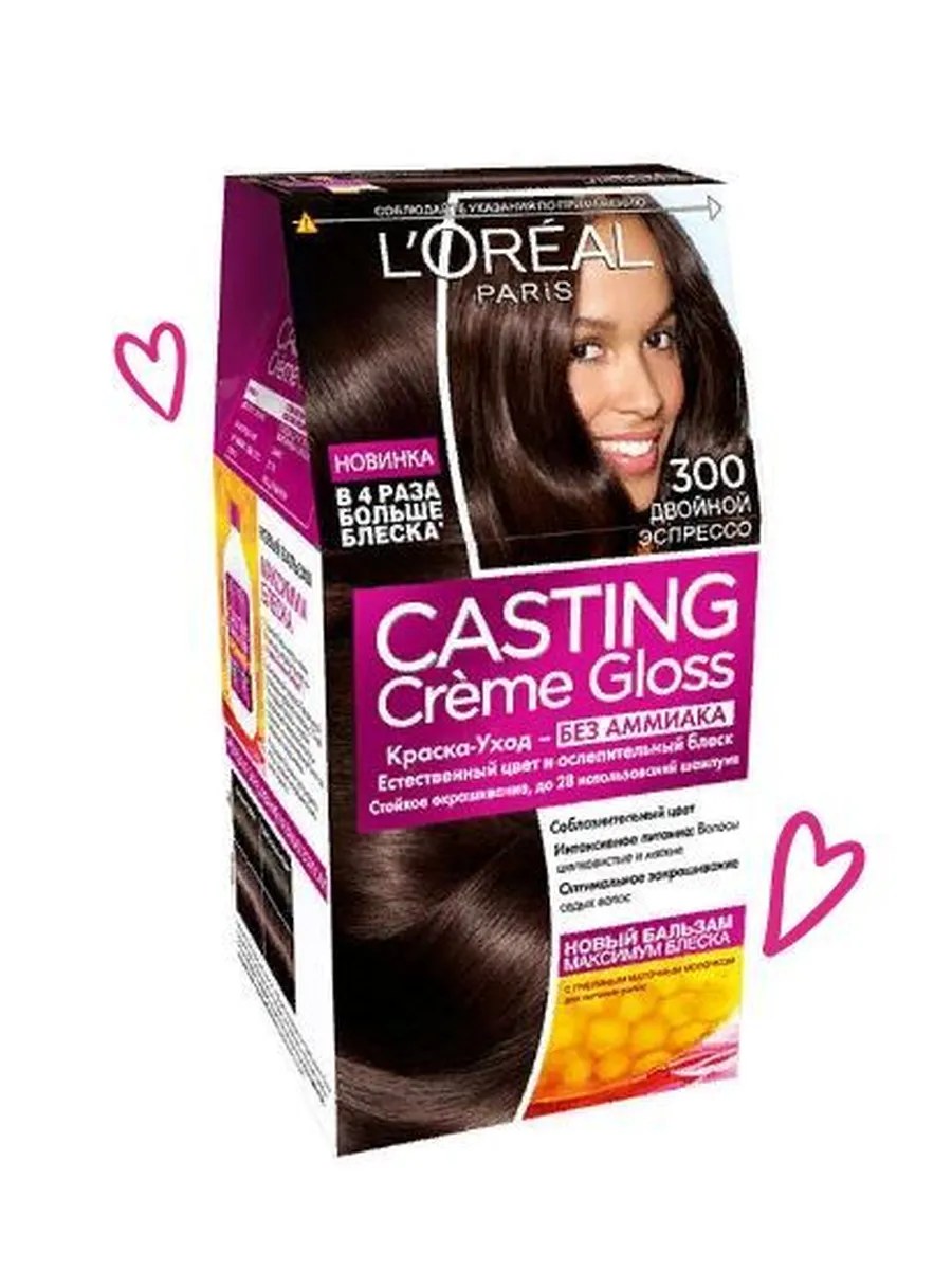 L'Oreal Paris Краска для волос Casting Creme Gloss, тон №300, Двойной эспрессо, 180 гр