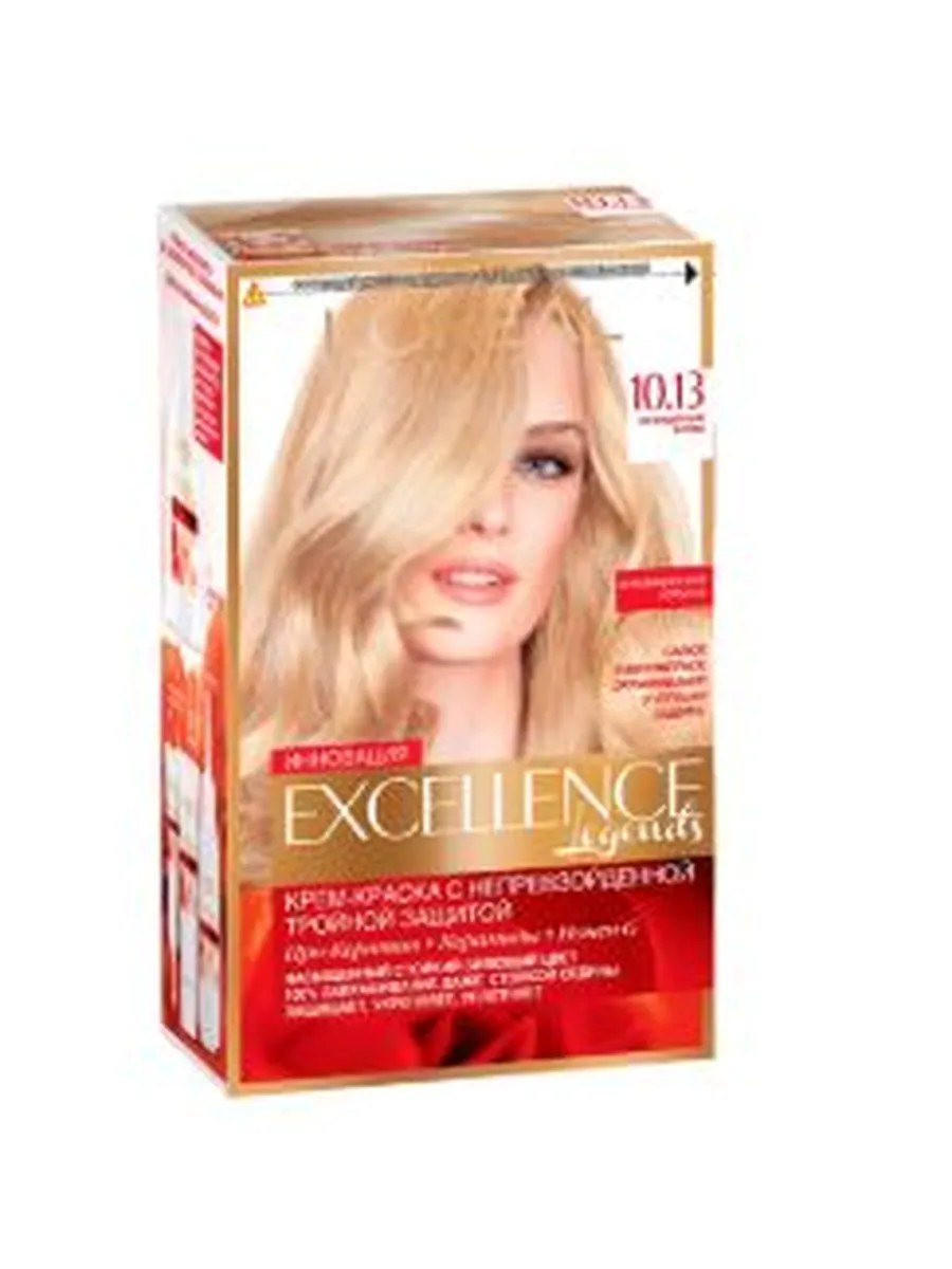 L'Oreal Paris Краска для волос Excellence-Crème,тон №10.13, Легендарный блонд, 48 мл