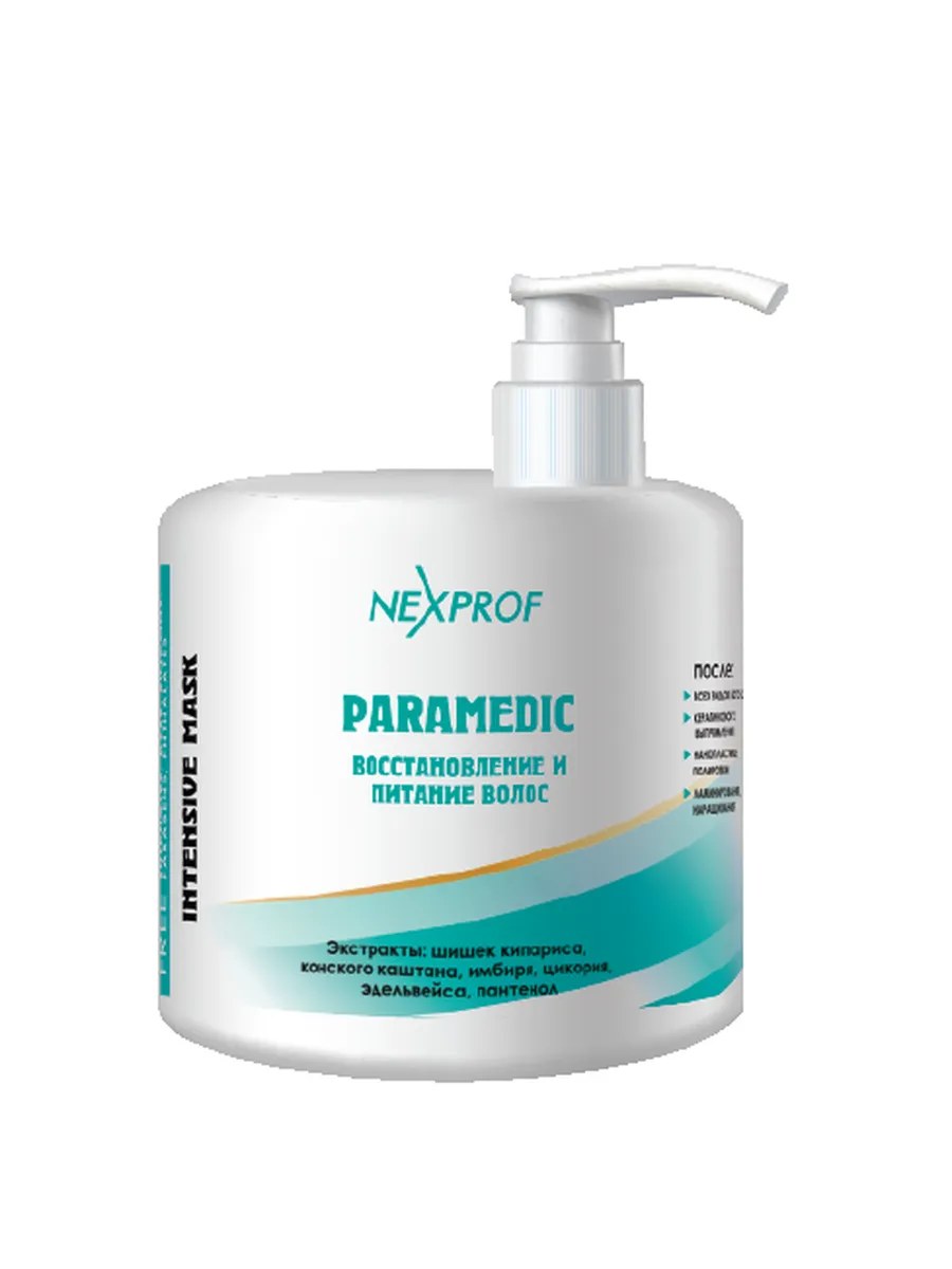 Nexxt Professional Craft Paramedic Интенсивная маска : восстановление и питание после модных процедур на волосах конский каштан) 500мл