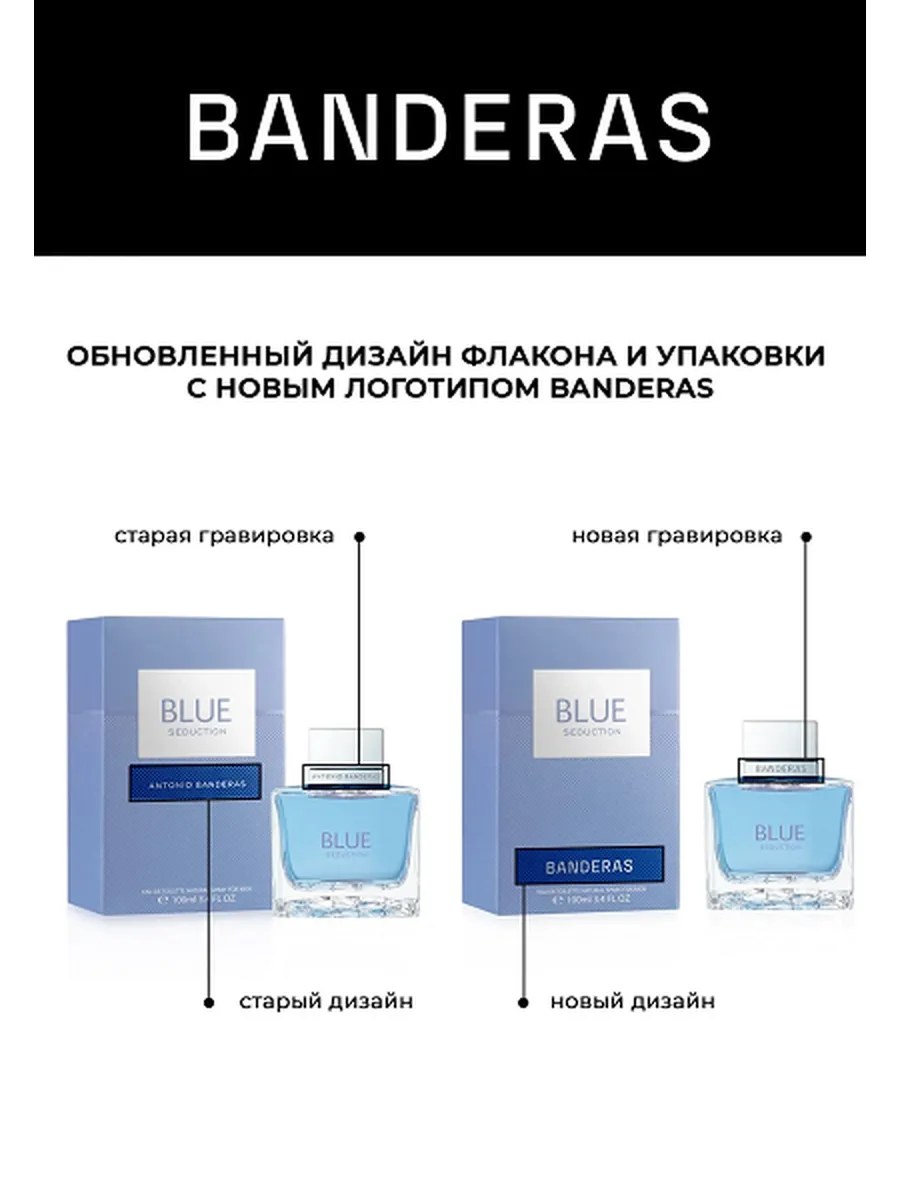 Antonio Banderas Blue Seduction Man Туалетная вода муж, 100 мл