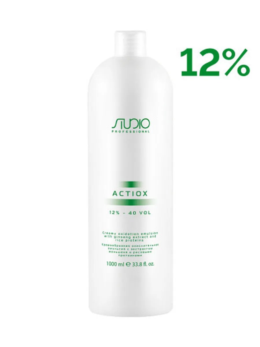 Kapous Studio Professional Эмульсия окислительная ActiOx, 12%, кремообразная, с экстрактом женьшеня и рисовыми протеинами, 1000 мл