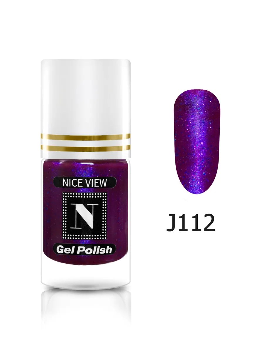 Nice View Гель-лак для ногтей Luma Glitte, J-112, Plum Jam, 7 мл