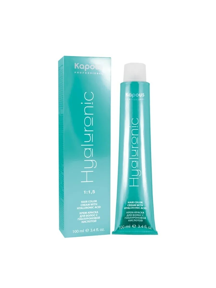 Kapous Professional Крем-краска для волос Hyaluronic Acid,  с гиалуроновой кислотой, тон №6.0, Темный блондин, 100 мл