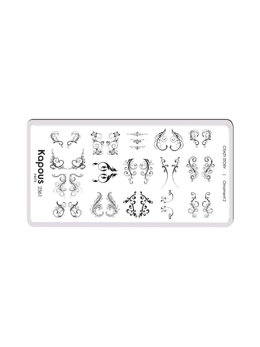 4 Kapous Professional Nails Пластина для стемпинга,Ornament 2  ,