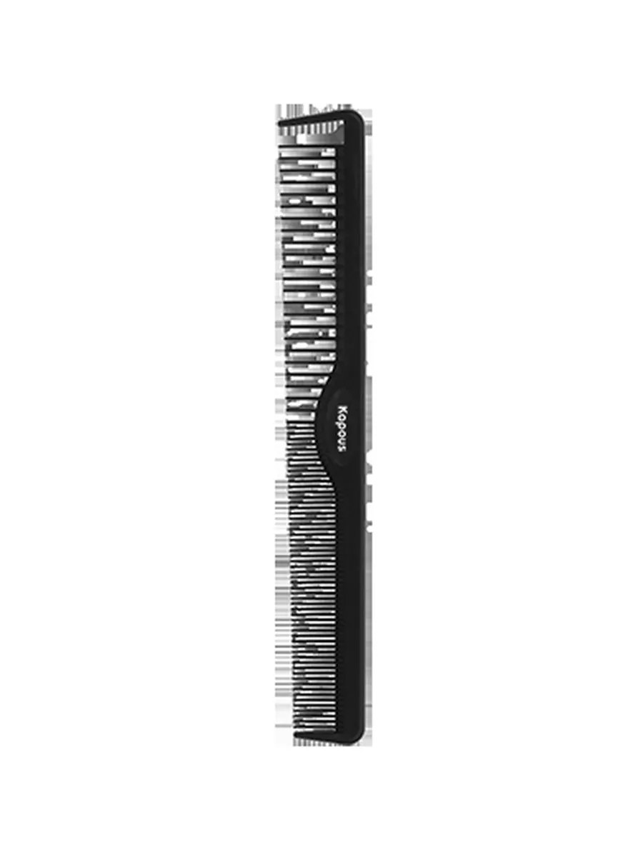 Kapous Professional Расческа парикмахерская Carbon Fiber, 212*28 мм