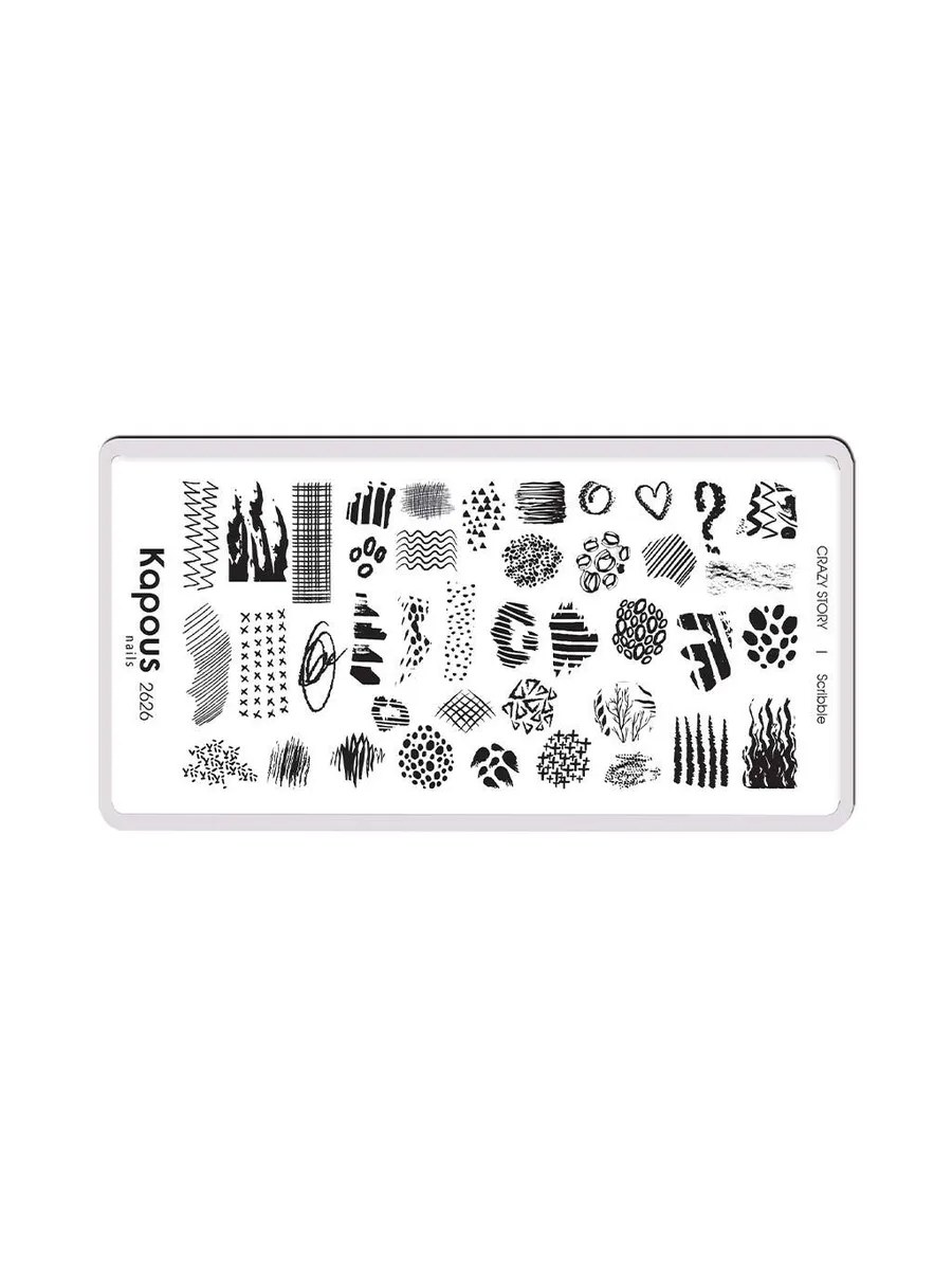 4 Kapous Professional Nails Пластина для стемпинга, Scribble  ,