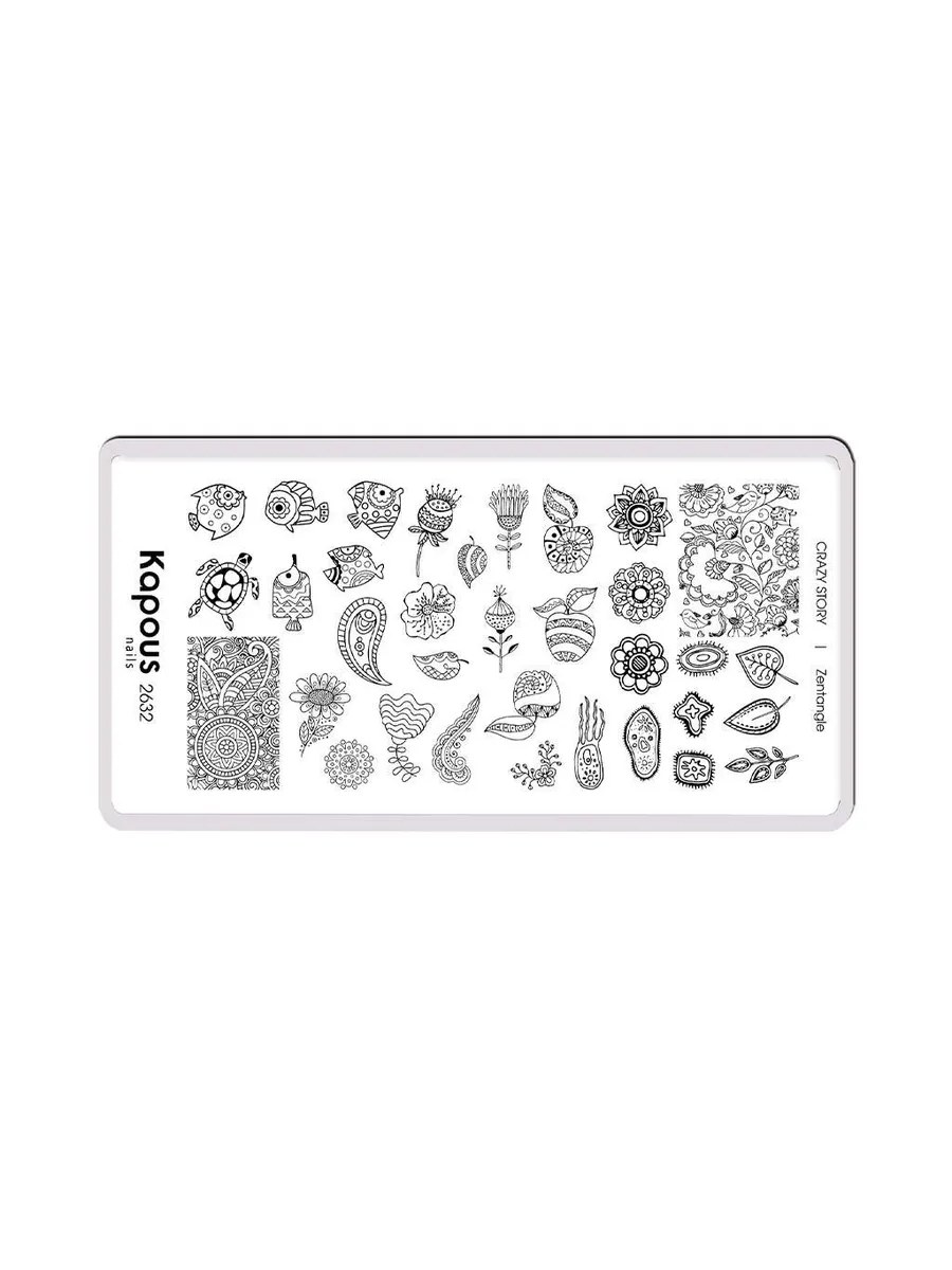 4 Kapous Professional Nails Пластина для стемпинга, Zentangel ,