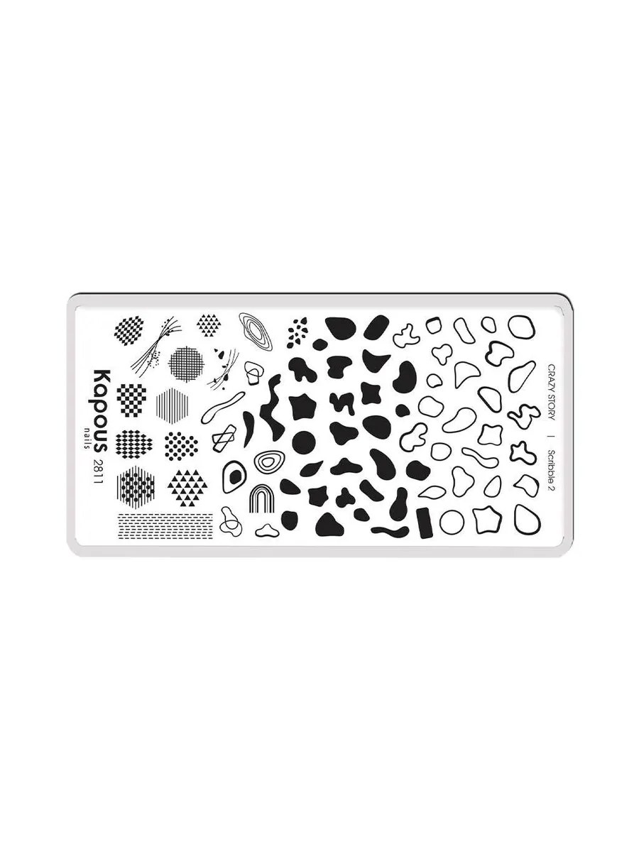 4 Kapous Professional Nails Пластина для стемпинга, Scribble 2 ,