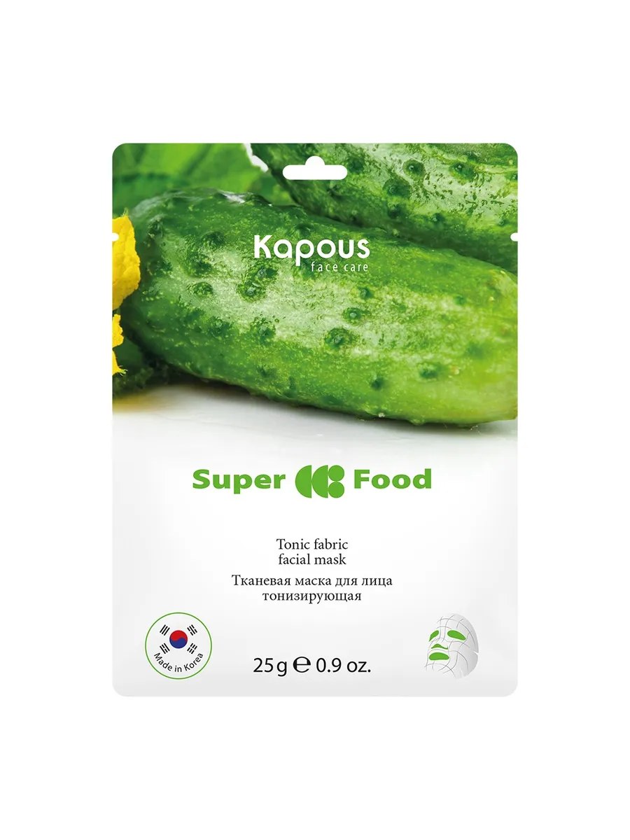 Kapous Professional Face Care Маска для лица, тканевая, тонизирующая, 25 г